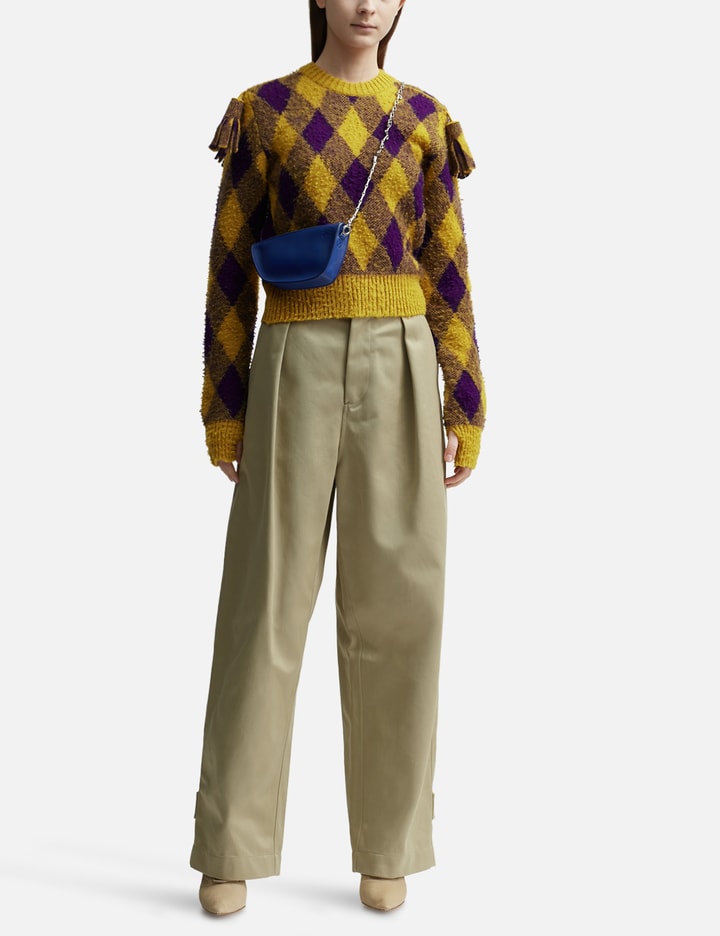 Burberry Embroidered Wool Sweater In Yellow