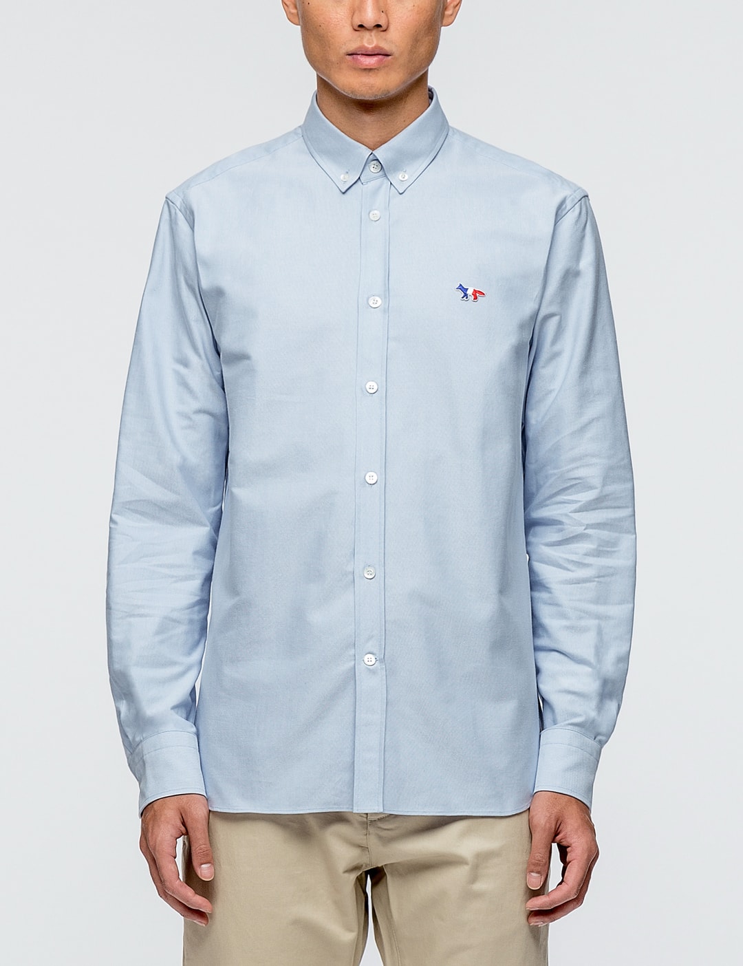 Maison Kitsuné - Tricolor Fox Patch Classic Button Down L/S Oxford 