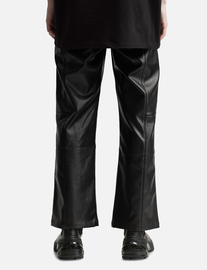 TEAM WANG DESIGN CASUAL FLARED FAUX LEATHER PANTS Placeholder Image