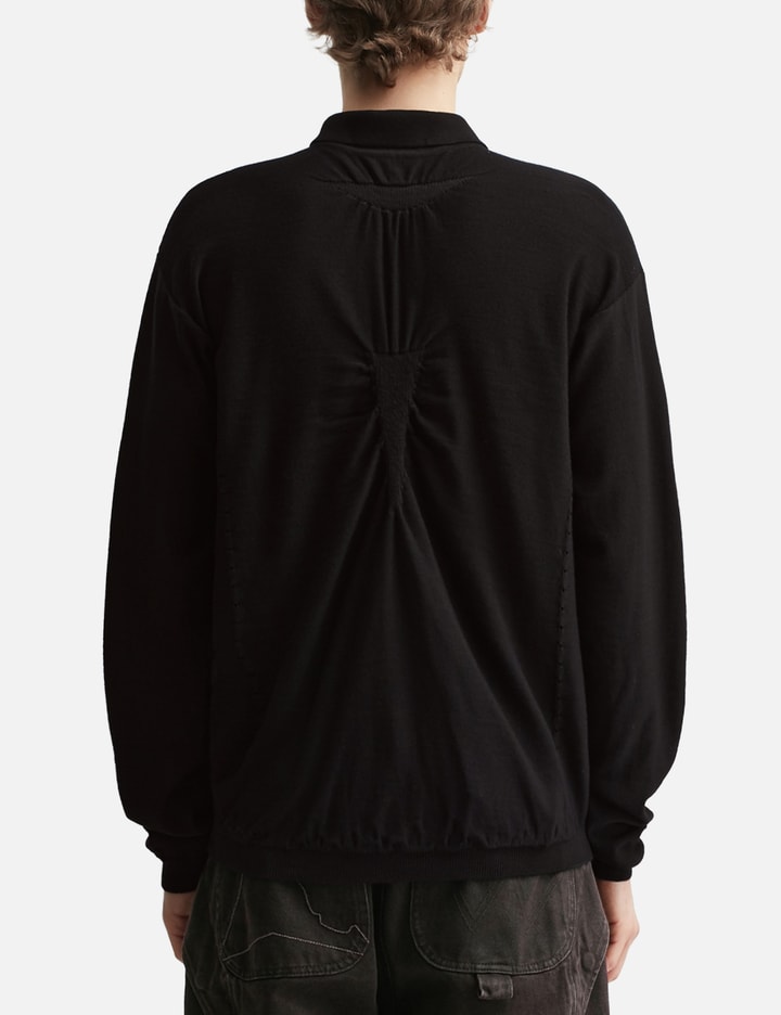 Pinched Wool Knit Polo Placeholder Image