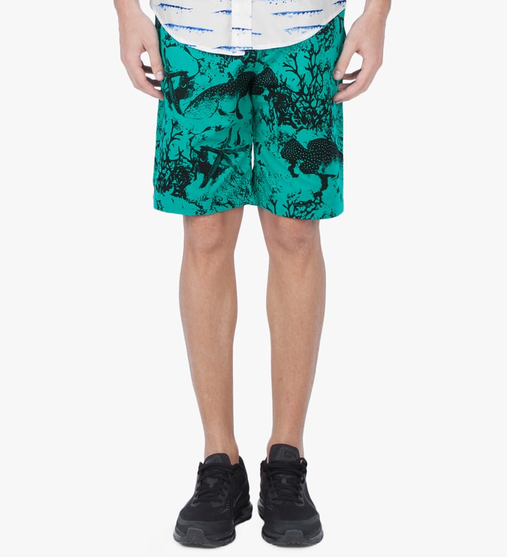 Teal Under The Sea Beach Shorts Placeholder Image