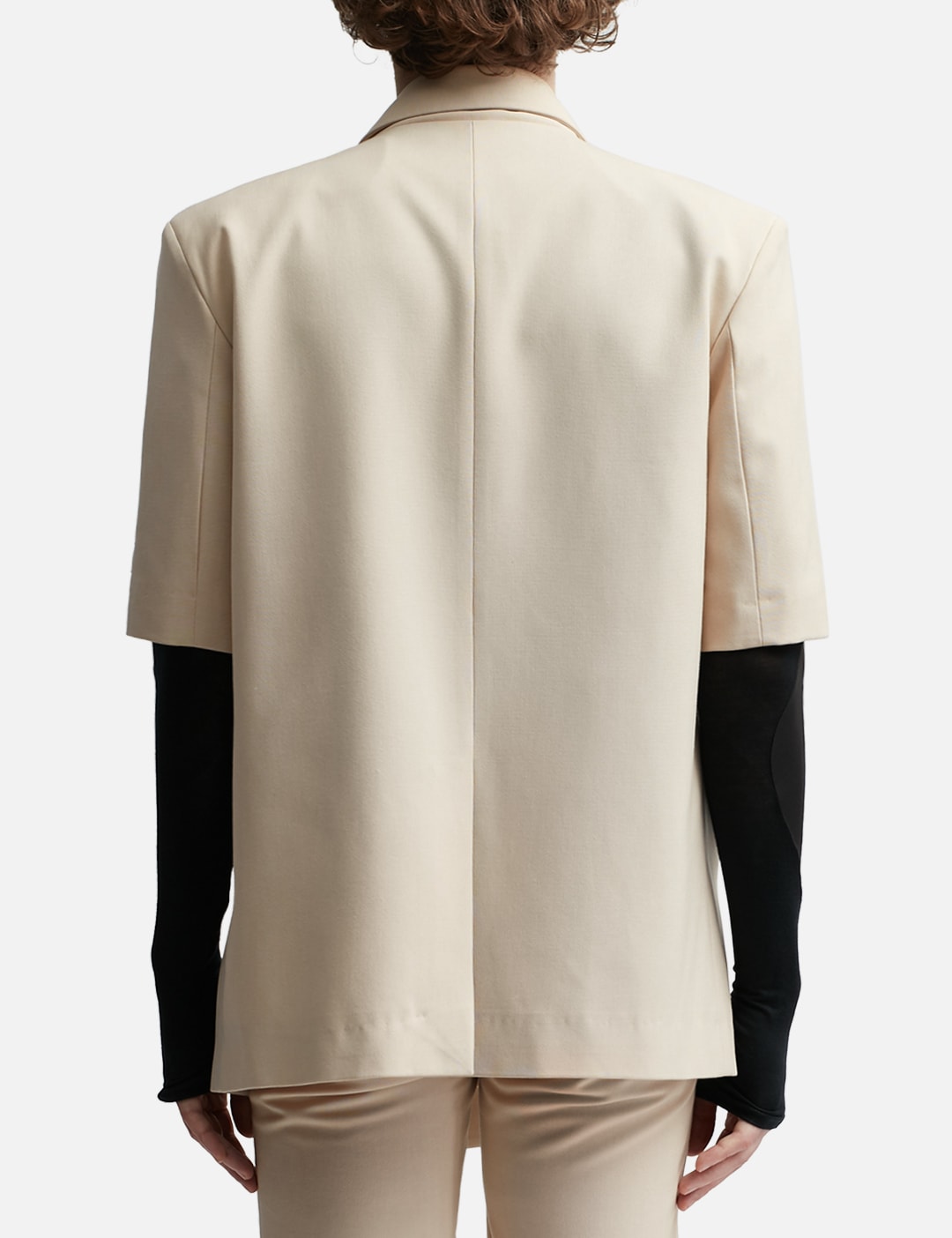 Short Sleeves Mix Media Blazer view 14