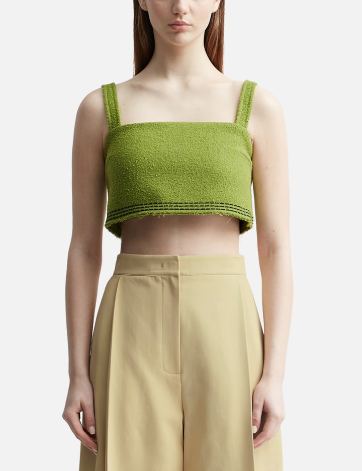 Tara Embroidery Tweed Crop Top Placeholder Image