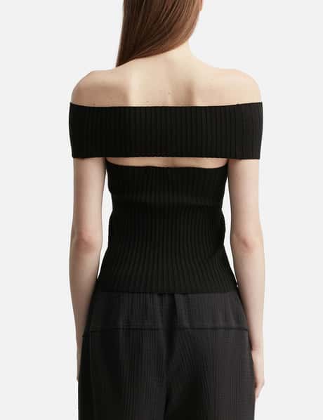 Off Shoulder Rib Top view 12