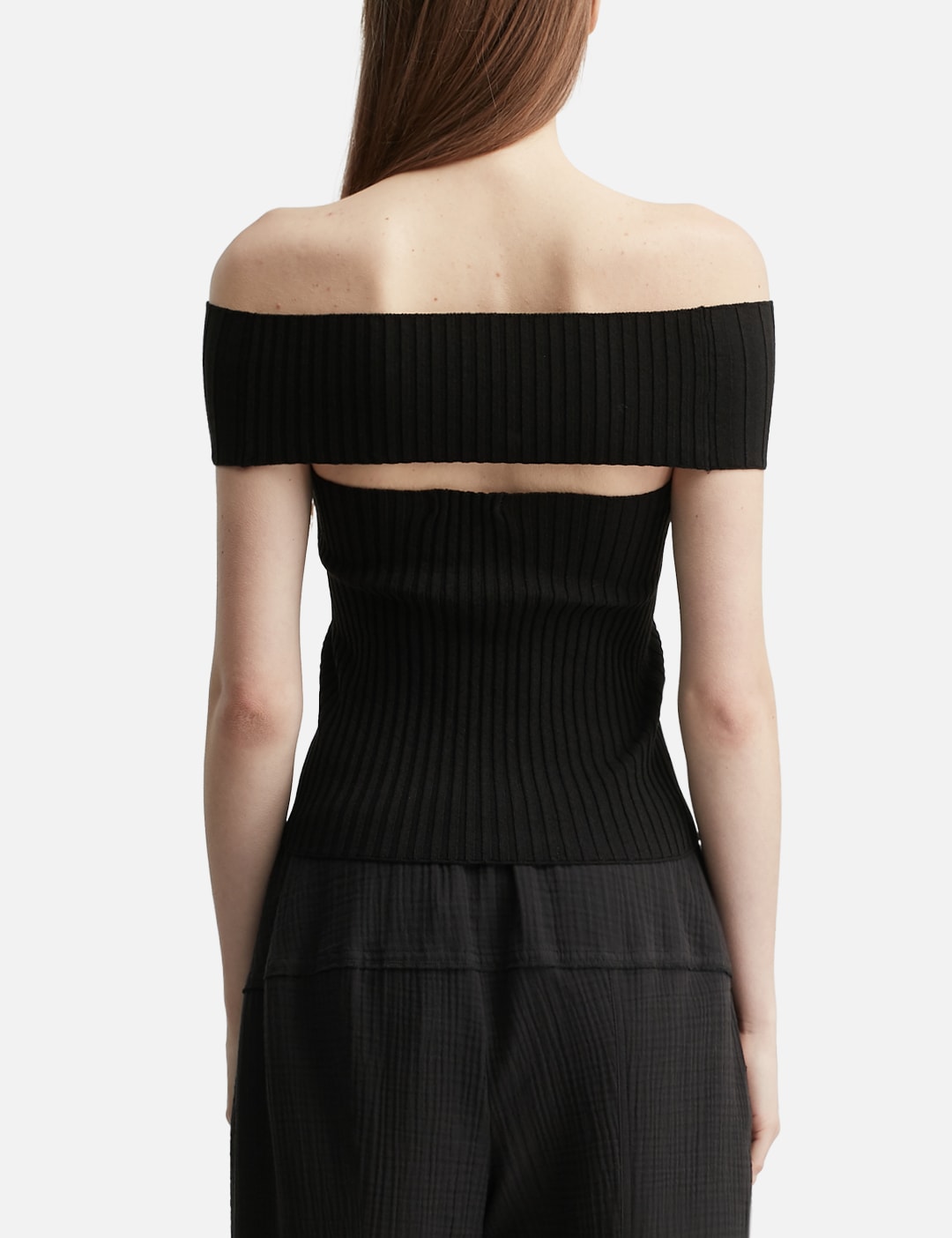 Off Shoulder Rib Top view 13