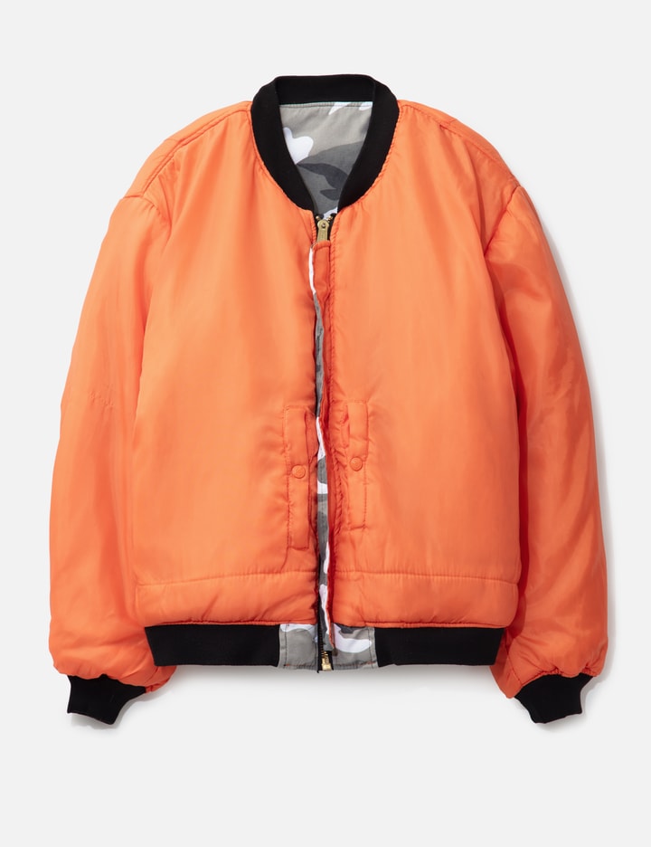 Fostex Garments Reproduction Vintage Wash Ma-1 Bomber Jacket In Gray