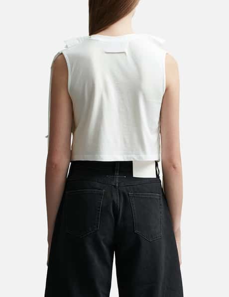 Poplin Destructured Cropped Shirt view 15