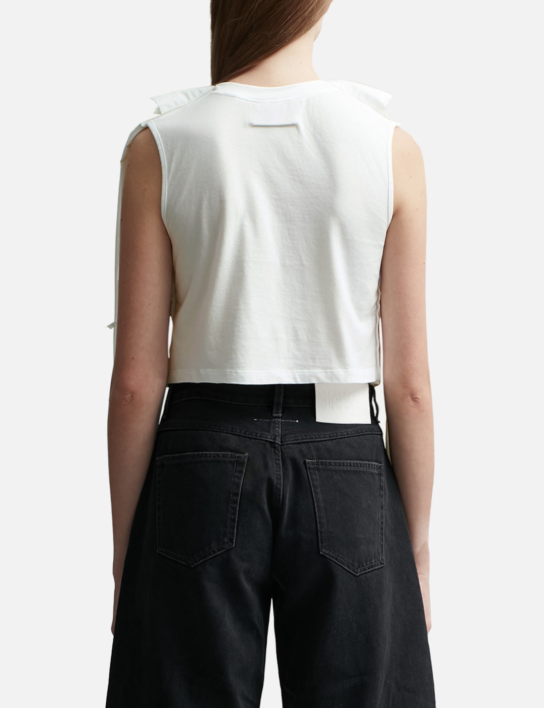Poplin Destructured Cropped Shirt view 16
