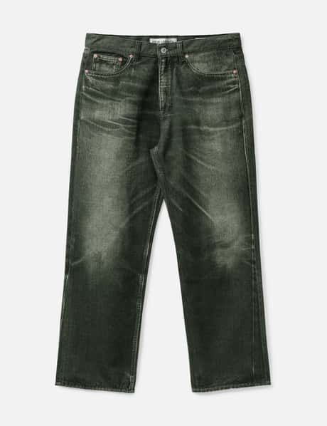 mens dress pants cut like jeans Kimes Ranch Men's Light Wash Barney Mid Rise Slim Bootcut Rigid Denim