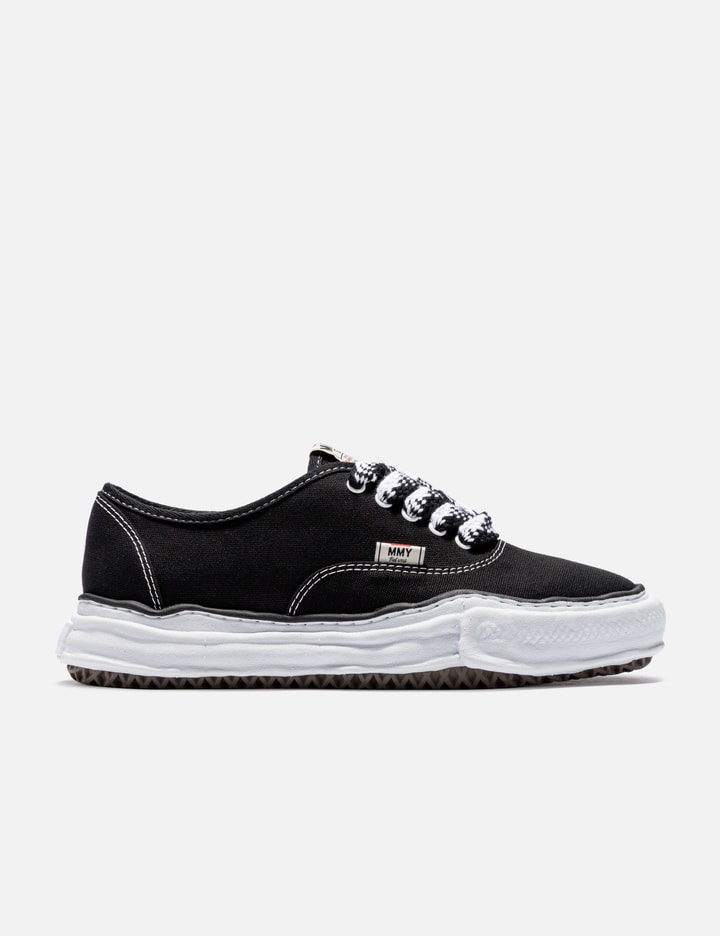 Shop Miharayasuhiro Baker Og Sole Canvas Combination Color Low-top Sneaker In Black