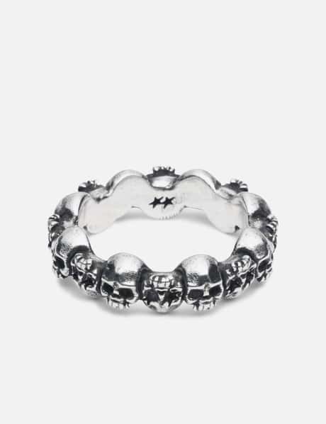 Stacked Skull Ring view 4