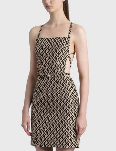 Marine Serre - Moon Lozenge Strapped Apron Dress | HBX Marine Serre - Moon Lozenge Strapped Apron Dress | HBX