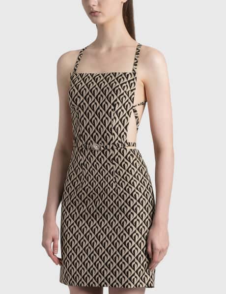Marine Serre - Moon Lozenge Strapped Apron Dress | HBX