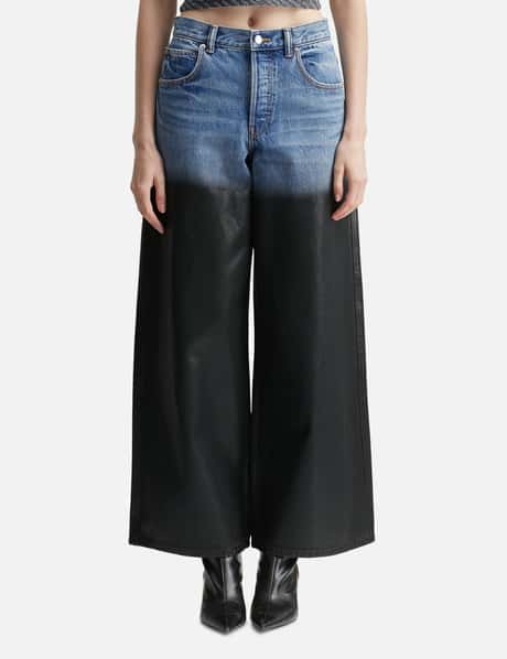 T By Alexander Wang Surge Coated Wide-leg Jean