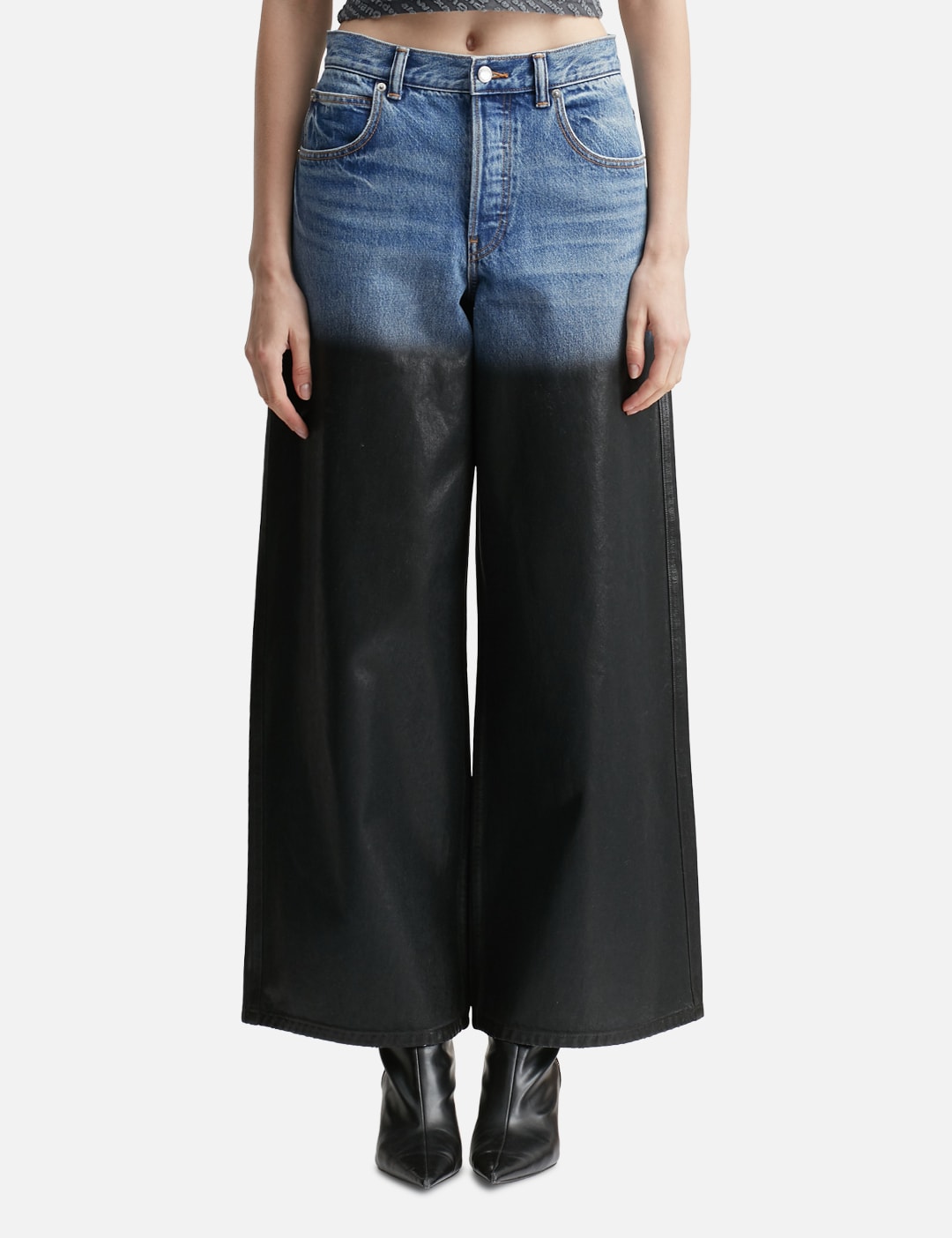Surge Coated Wide-Leg Jean view 13