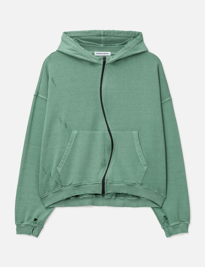 Curved Zip-Up Round Hem Hoodie Placeholder Image