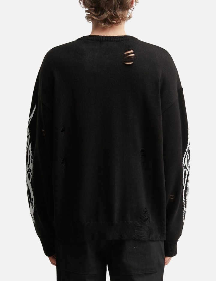 THUG CLUB Chrome Skull Knit Sweater