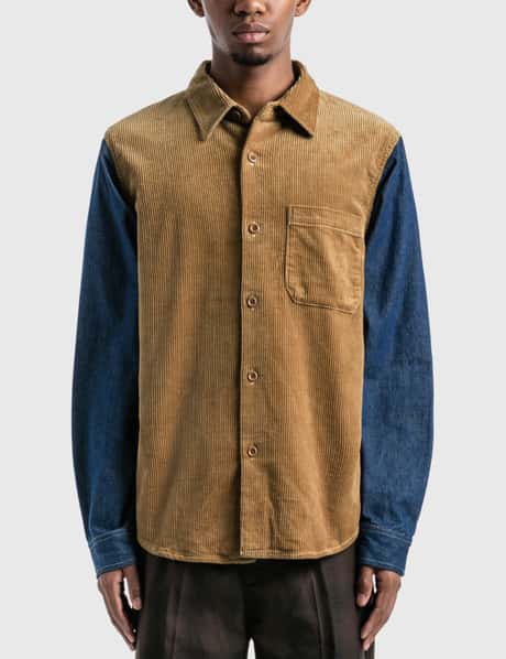 Stüssy - Corduroy Denim Mix Shirt | HBX - Globally Curated Fashion 