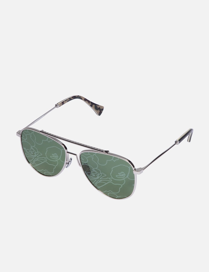 Shop Bape X Mastermind Aviator Sunglasses In Black