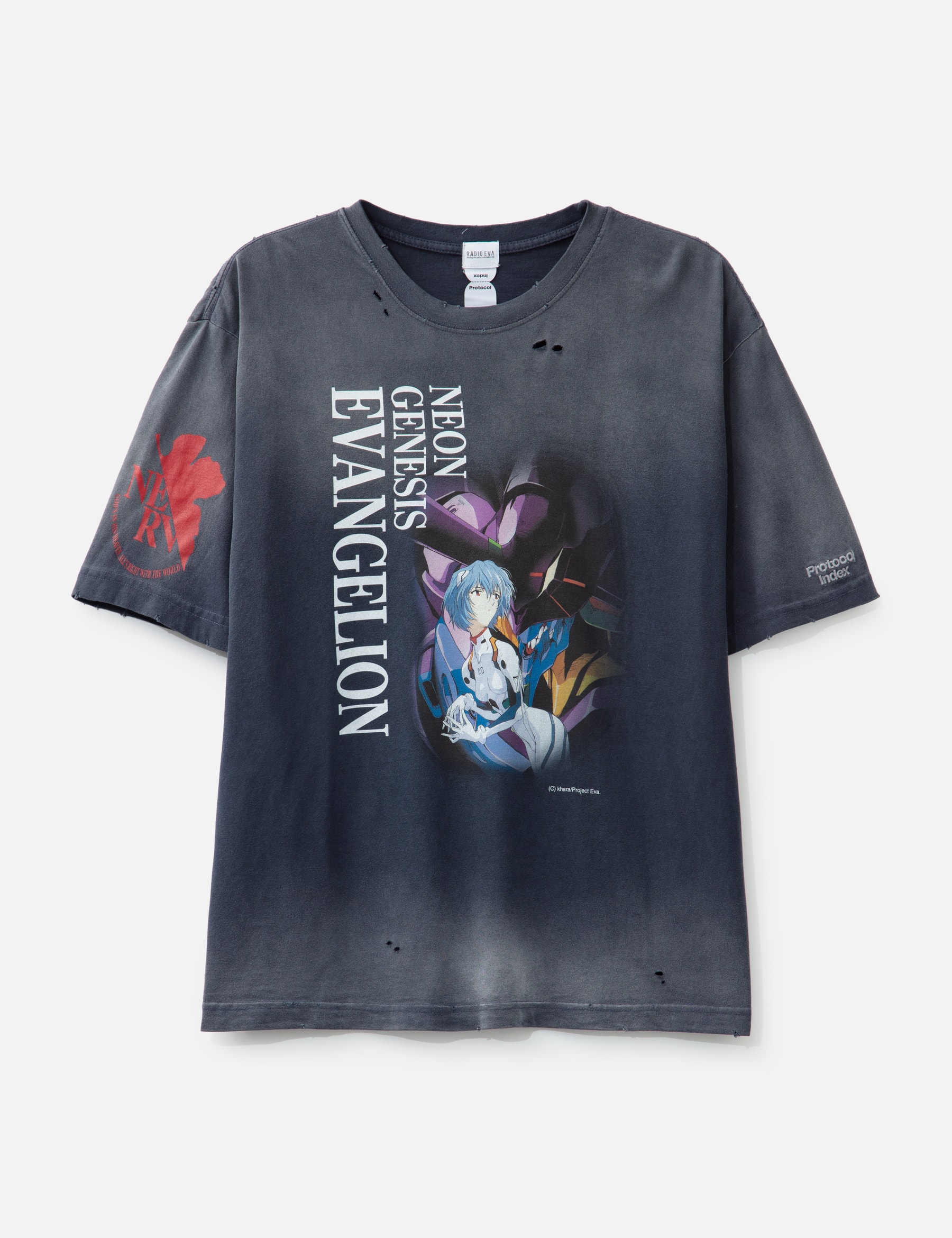 Neon Genesis Evangelion X Protocol-Index Overdyed Vintage Rei T-Shirts view 16