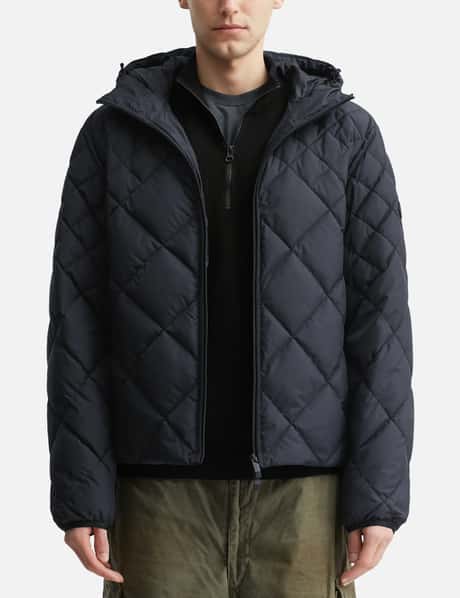 Merak Geometric-Quilted Hooded Short Down Jacket view 10