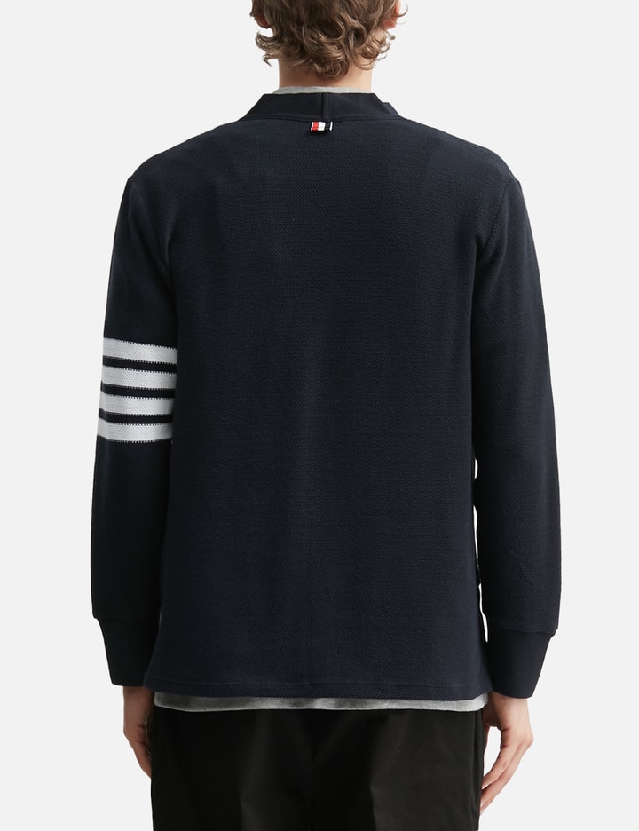 Thom Browne Textured Pique 4-Bar Cardigan