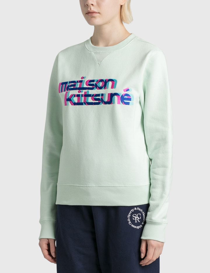 Neon Line Typo Embroidery Regular Sweatshirt Placeholder Image