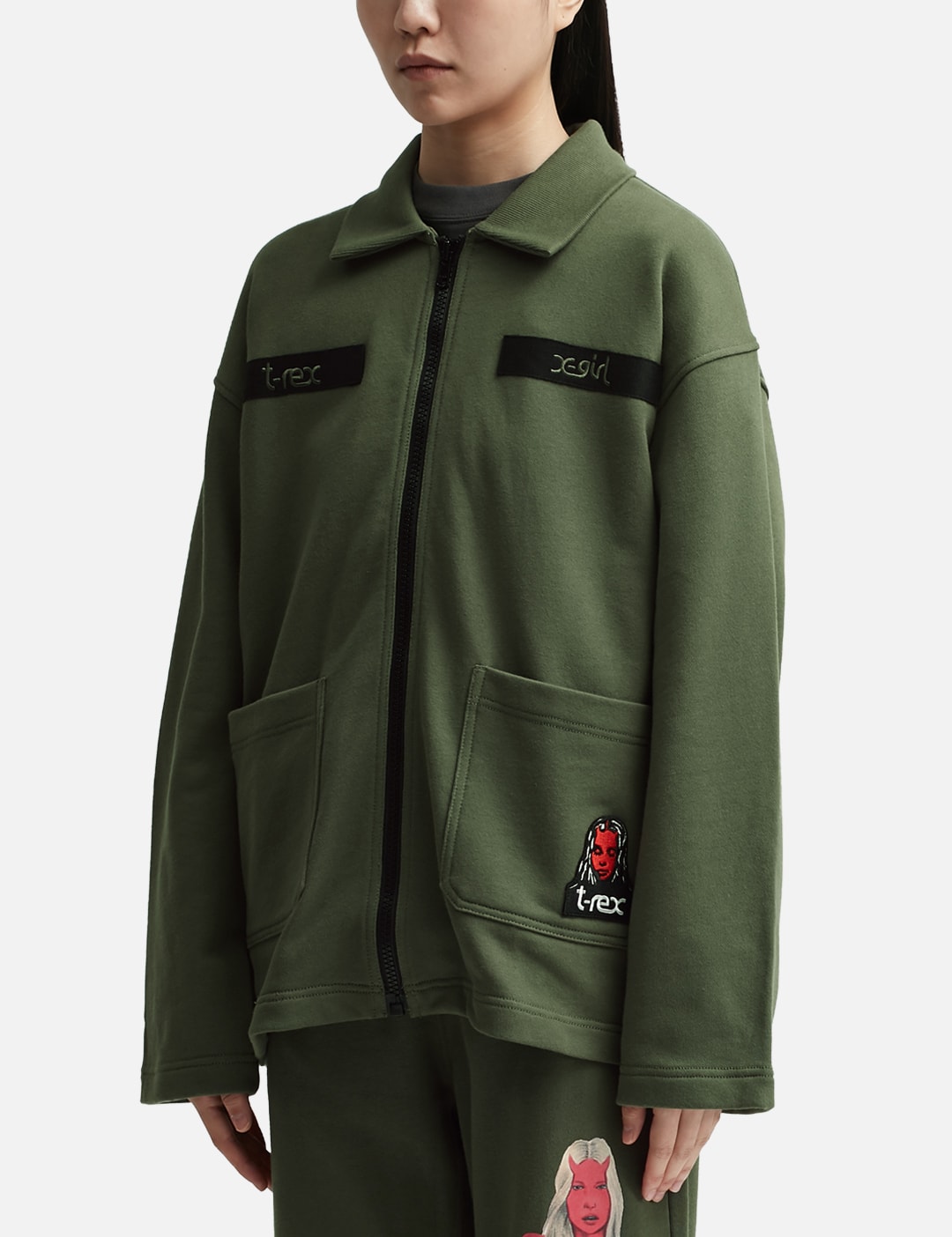 X-Girl × T-REX Sweat Jacket view 8