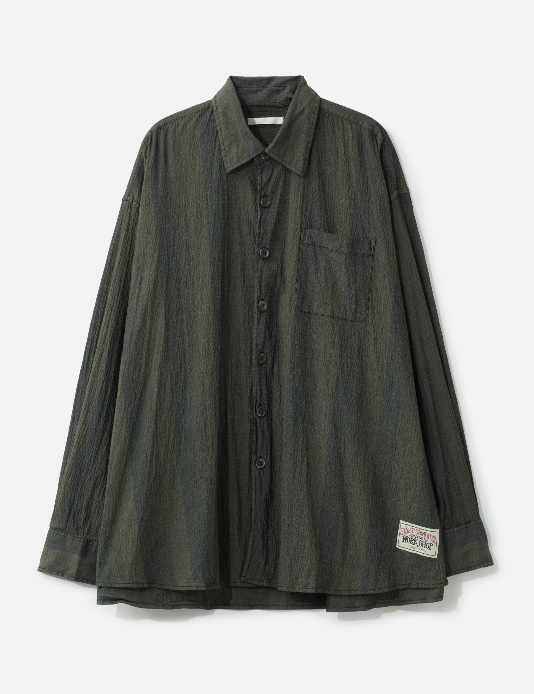 Stussy Borrowed Shirt Overdyed Multi Stripe view 7