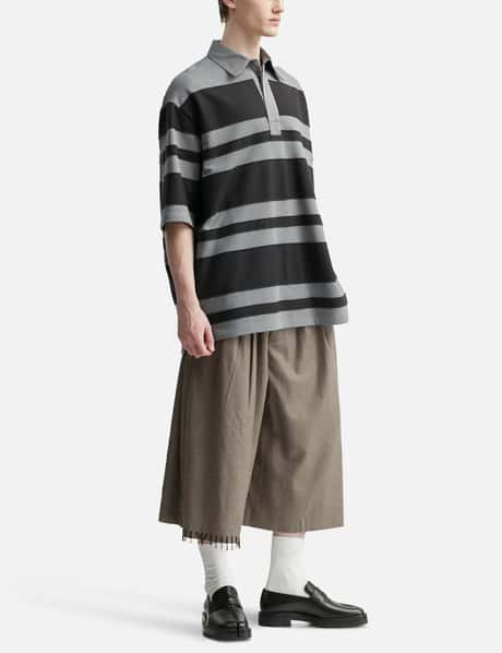 Grey Cotton Ami De Coeur Stiped Polo view 14