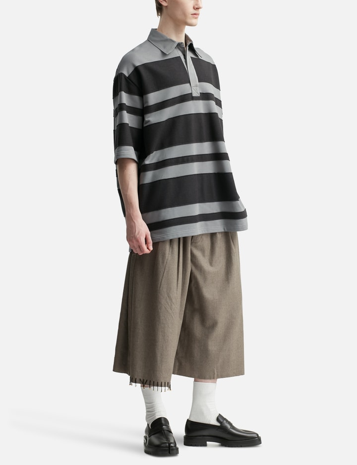 Grey Cotton Ami De Coeur Stiped Polo Placeholder Image