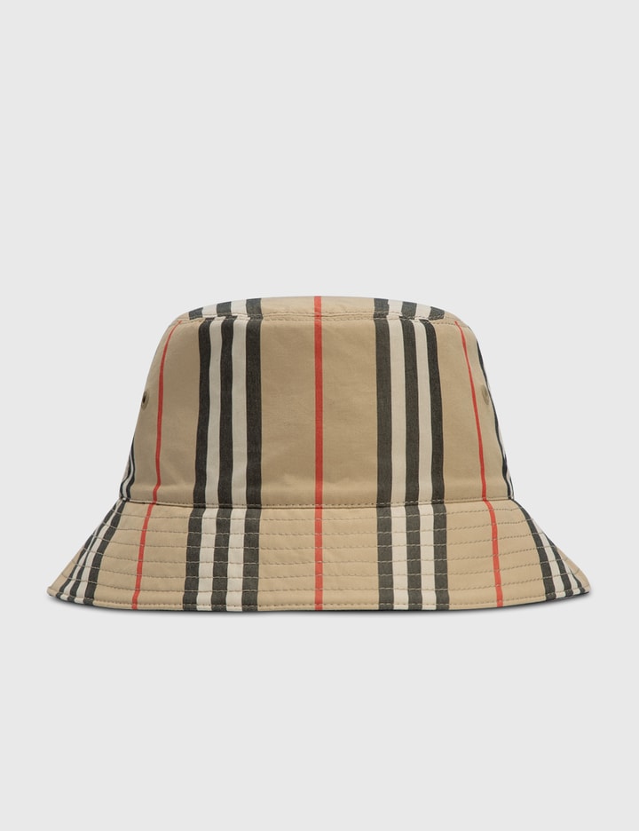 Burberry Vintage Check Technical Cotton Bucket Hat In Brown