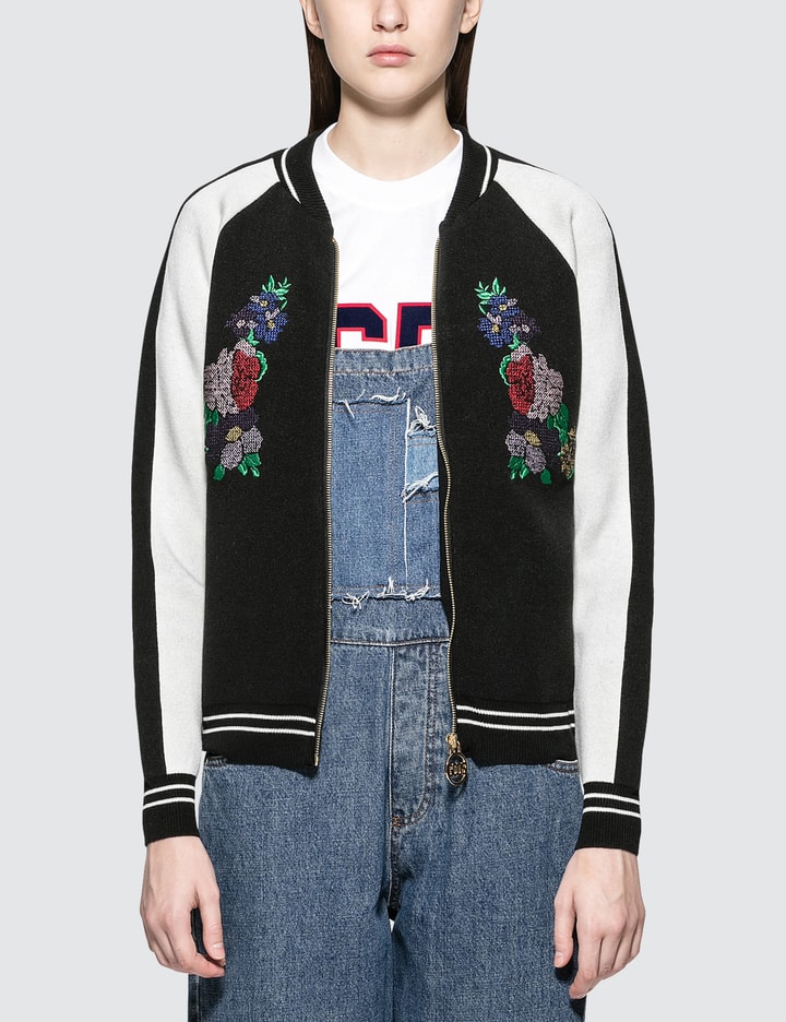 Short Flower Bomber Jacket Placeholder Image
