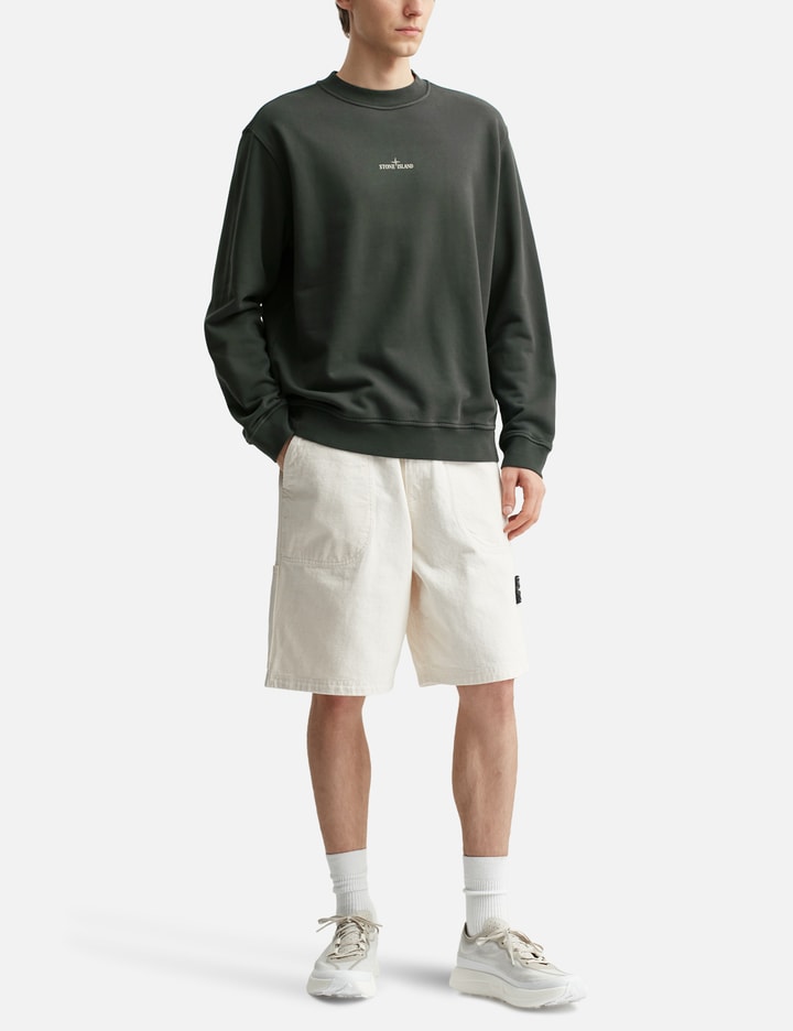 Cotton Fleece 'Industrial Four' Print Sweatshirt Placeholder Image