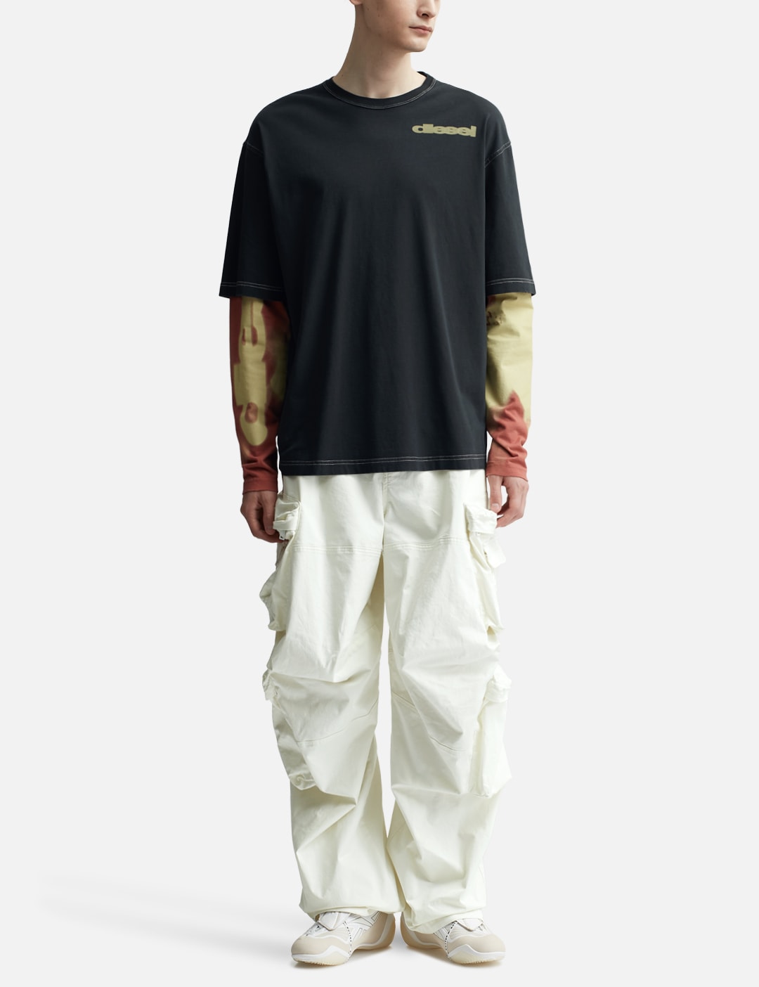 Cargo Pants In Stretch Cotton Satin view 20
