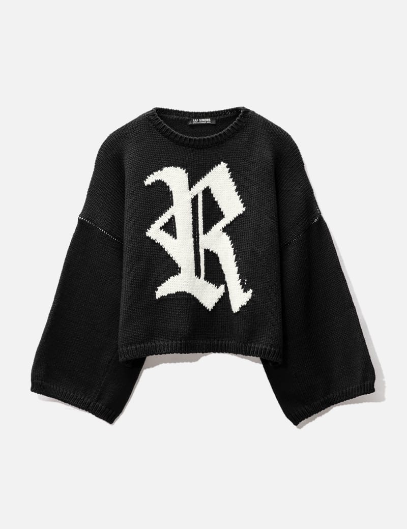 RAF SIMONS 18AW サイドスリット RSニットパーカー ブラック サイズ：XS (吉祥寺店)