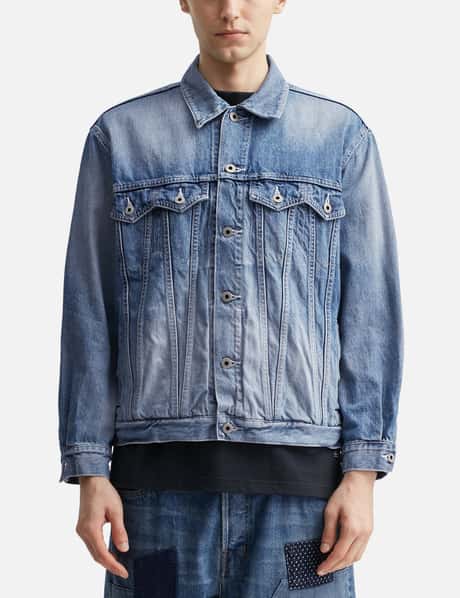 FDMTL Third Third Jacket 3YR Wash - Indigo Japanese denim with 