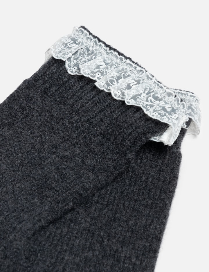Ganni Compact Wool Lace Mittens