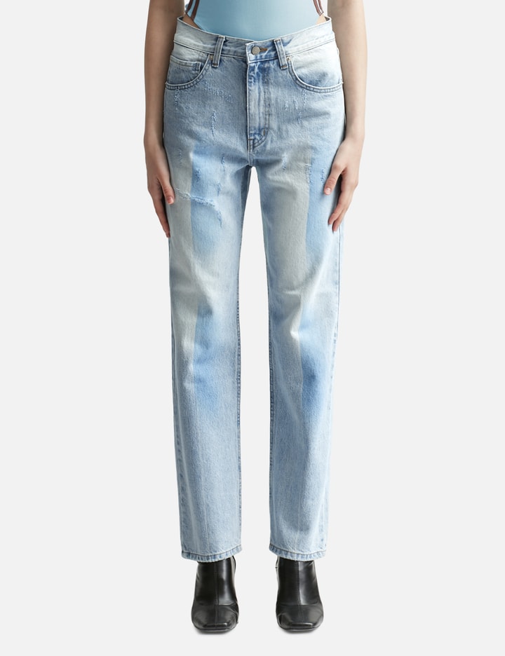 THEOPEN PRODUCT BLUE SHADED JEANS