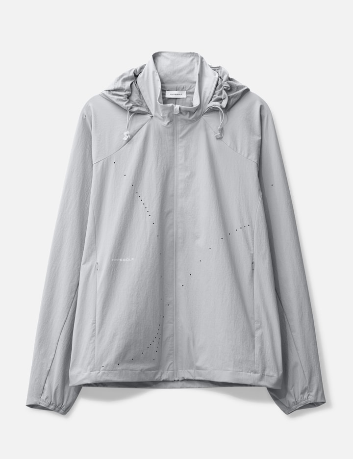 Hypegolf X Post Archive Faction (paf) Perforated Windbreaker In Grey
