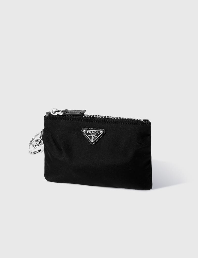 Prada Black Saffiano Leather Key Holder Pouch Wallet 1PP026 - Walmart.com