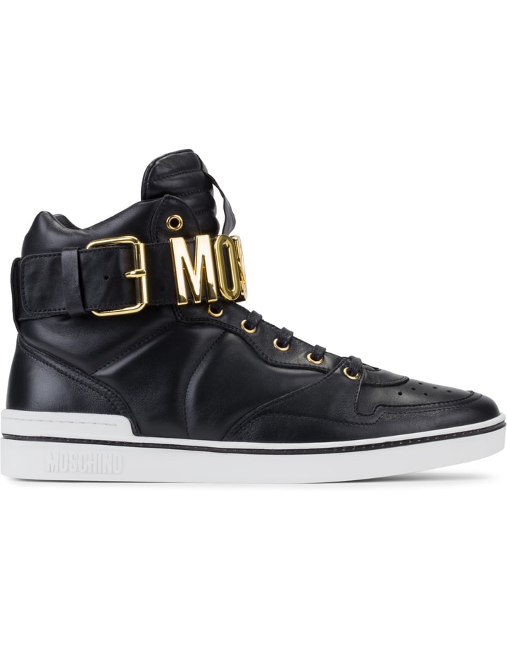 Moschino Logo Chain High Top Sneakers Placeholder Image