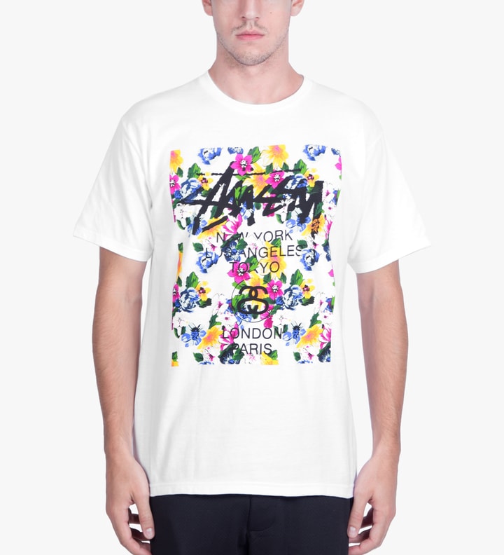 White World Tour Flower Block T-Shirt Placeholder Image