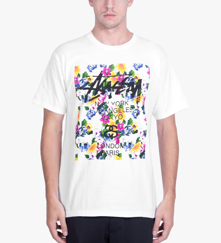 White World Tour Flower Block T-Shirt Placeholder Image