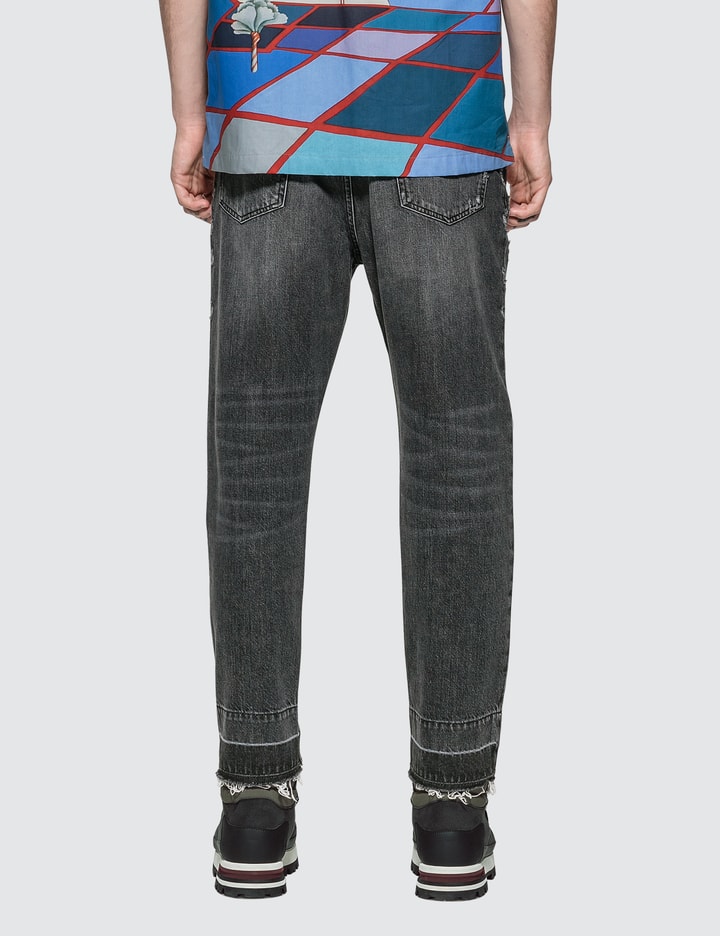 Raw Hem Distressed Denim Jeans Placeholder Image