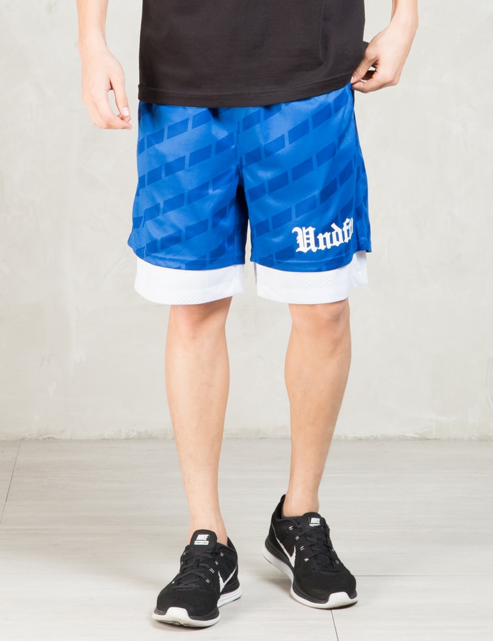 Undefeated - Blue Central Basketball Shorts  HBX - Globally Curated Fashion  and Lifestyle by Hypebeast