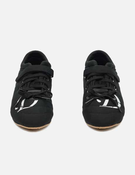 D Logo Lace Up Mozzi Shoes In Black view 10