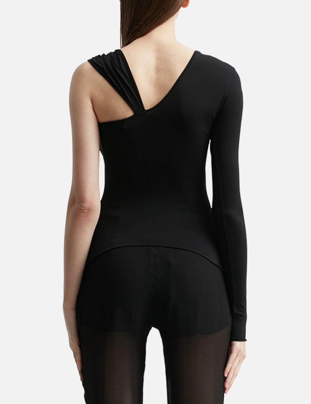 ONE SHOULDER ASYMMETRICAL DRAPED TOP view 10