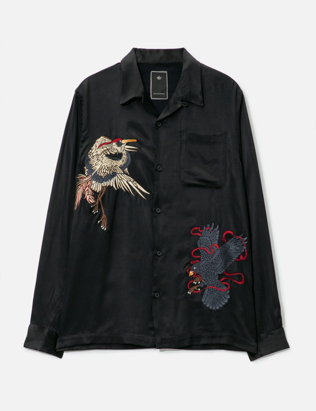 Crow And Heron Camp Collar Shirt view 7