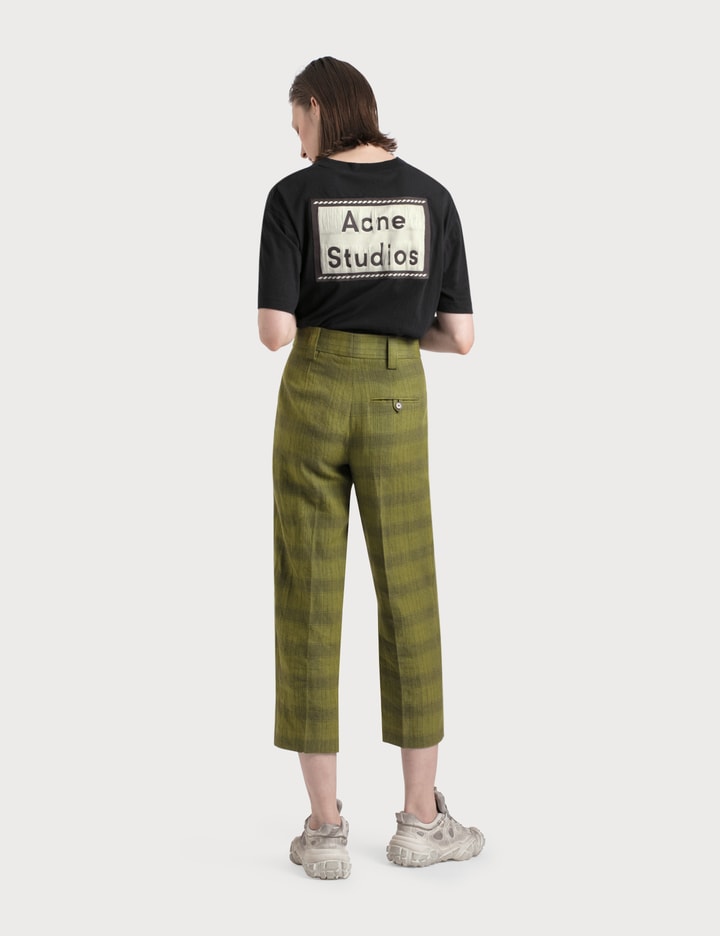 Checked Linen-Blend Trousers Placeholder Image